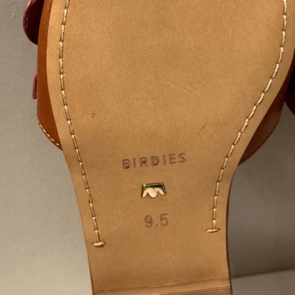 Birdies Putyin Women's Cognac Slide Sandals - Picture 8 of 9